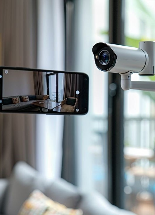 24 HD cameras installed across a hotel reception area in Lagos